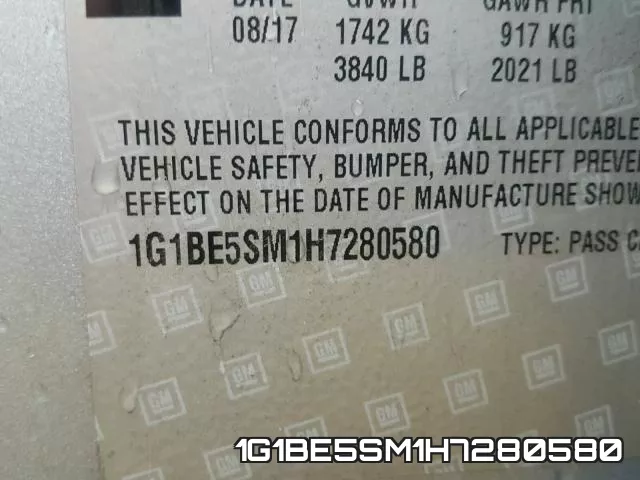1G1BE5SM1H7280580 фото 2