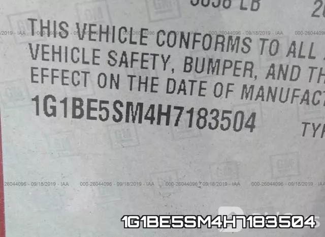 1G1BE5SM4H7183504 фото 10