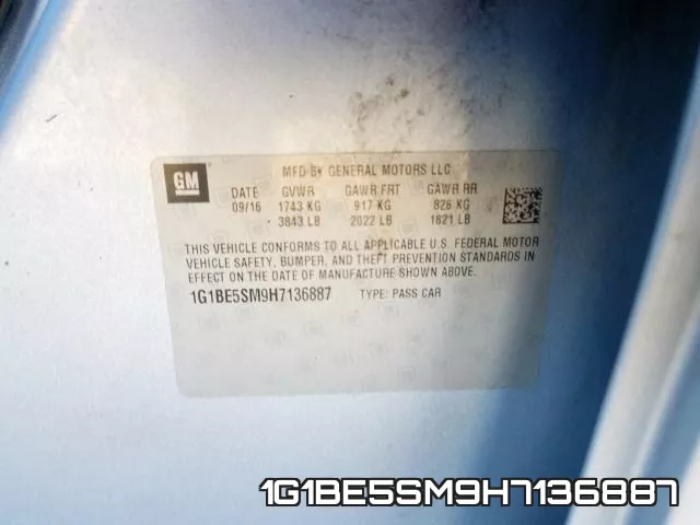 1G1BE5SM9H7136887 фото 2