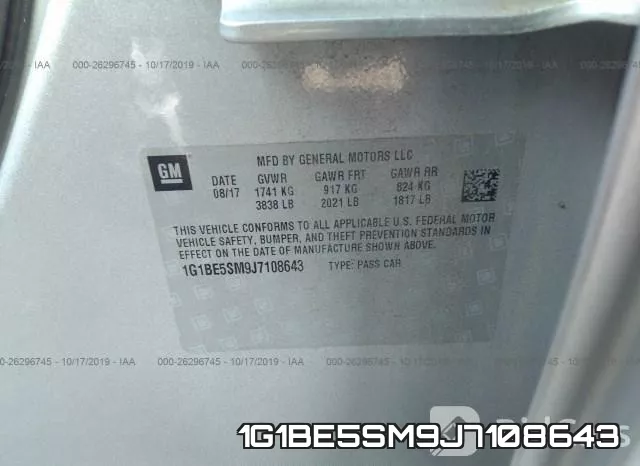1G1BE5SM9J7108643 фото 9