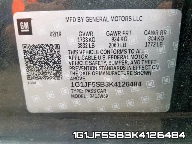 1G1JF5SB3K4126484 фото 2
