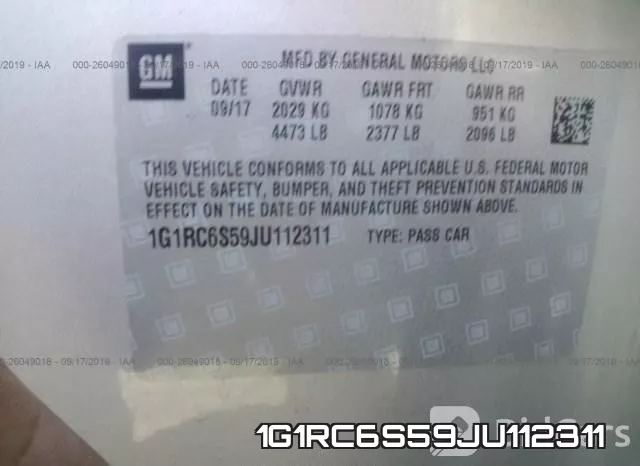 1G1RC6S59JU112311 фото 10