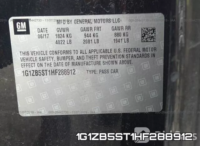 1G1ZB5ST1HF288912 фото 10