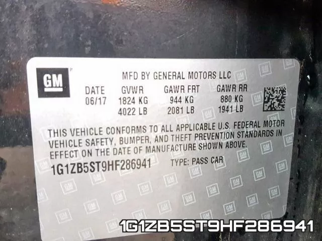 1G1ZB5ST9HF286941 фото 2