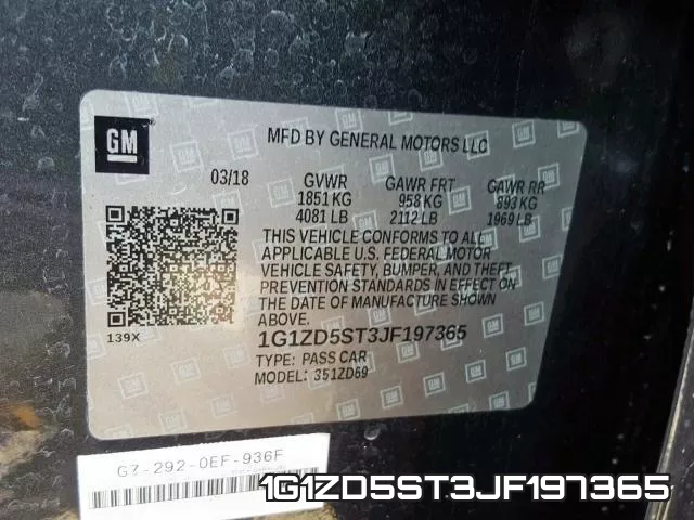 1G1ZD5ST3JF197365 фото 2