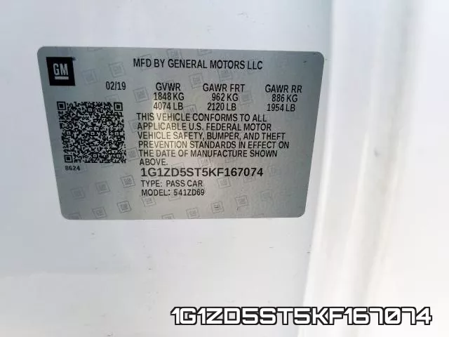 1G1ZD5ST5KF167074 фото 2