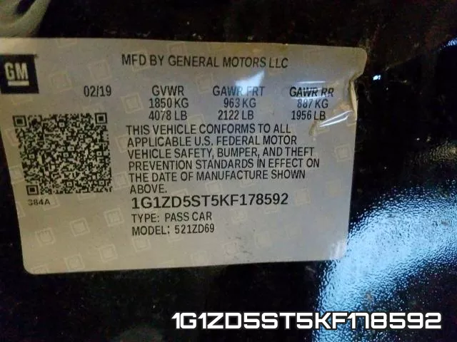 1G1ZD5ST5KF178592 фото 2