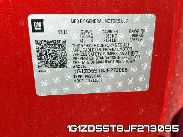 1G1ZD5ST8JF273095 фото 2