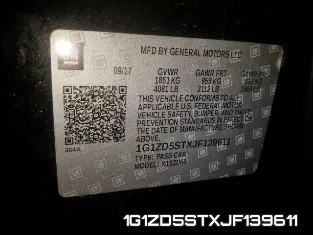 1G1ZD5STXJF139611 фото 2