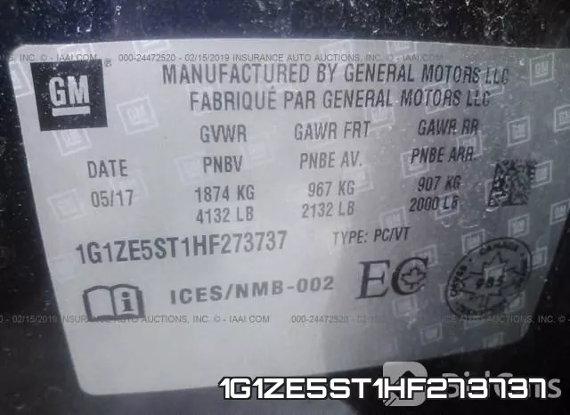 1G1ZE5ST1HF273737 фото 10