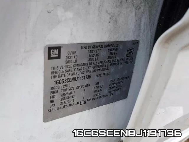 1GCGSCEN8J1131736 фото 2