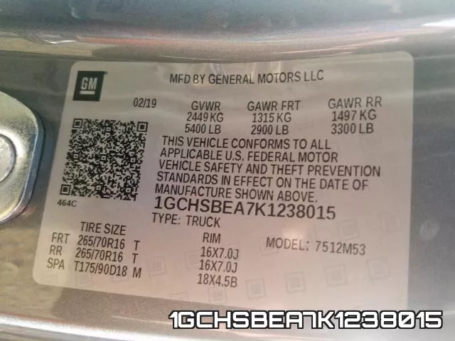1GCHSBEA7K1238015 фото 2