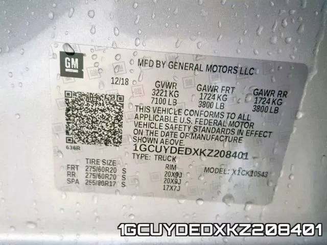 1GCUYDEDXKZ208401 фото 2