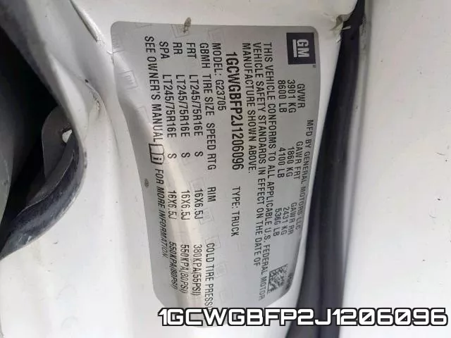 1GCWGBFP2J1206096 фото 2