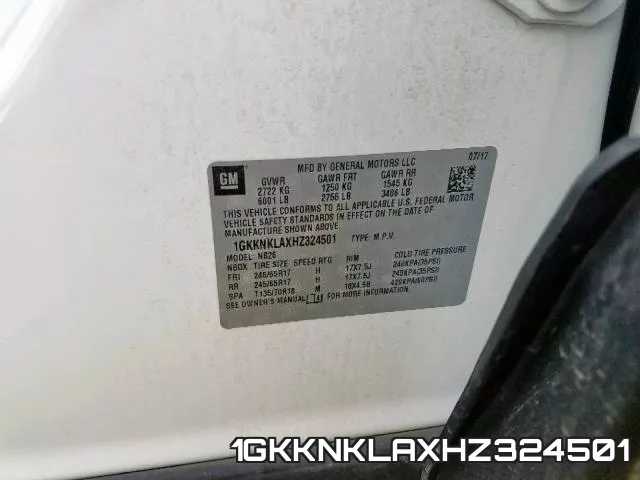 1GKKNKLAXHZ324501 фото 2