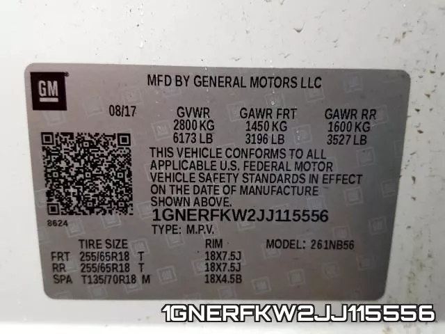 1GNERFKW2JJ115556 фото 2