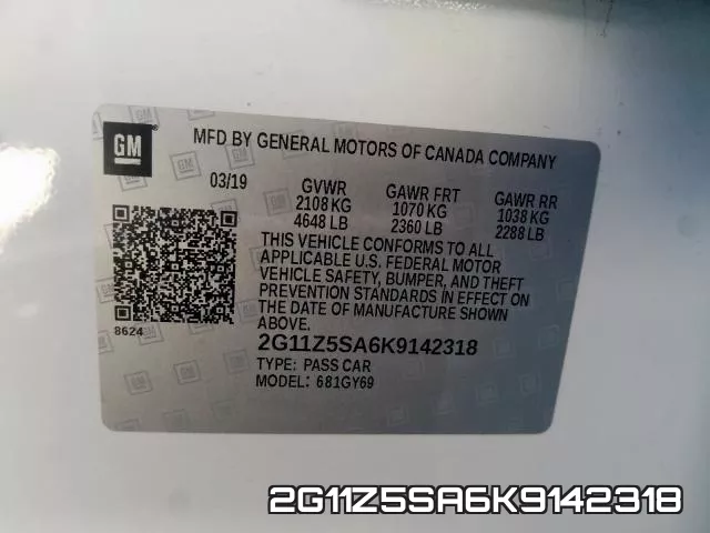 2G11Z5SA6K9142318 фото 2