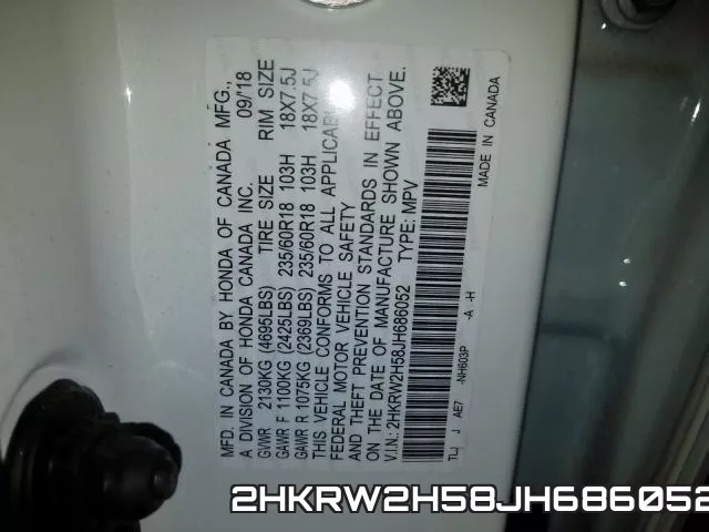 2HKRW2H58JH686052 фото 2