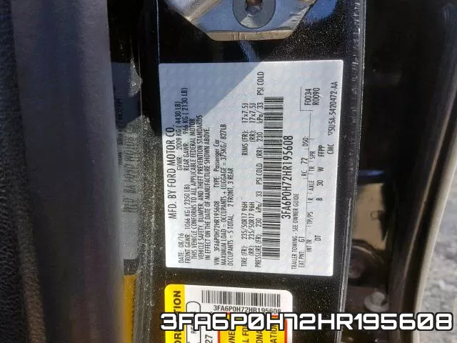3FA6P0H72HR195608 фото 2