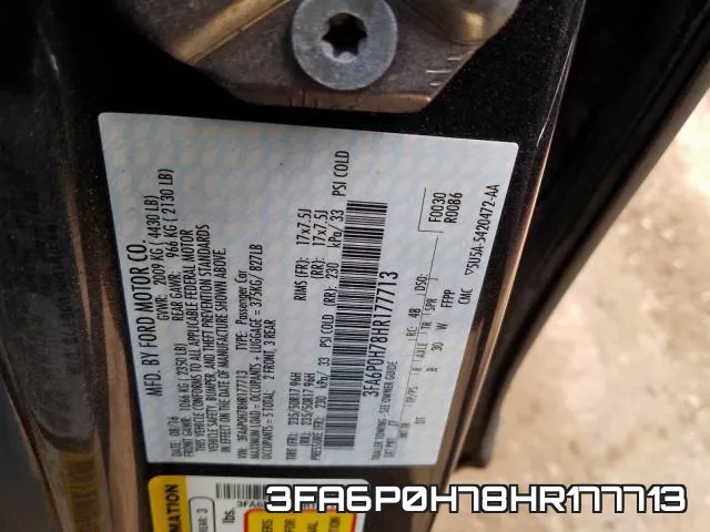 3FA6P0H78HR177713 фото 2