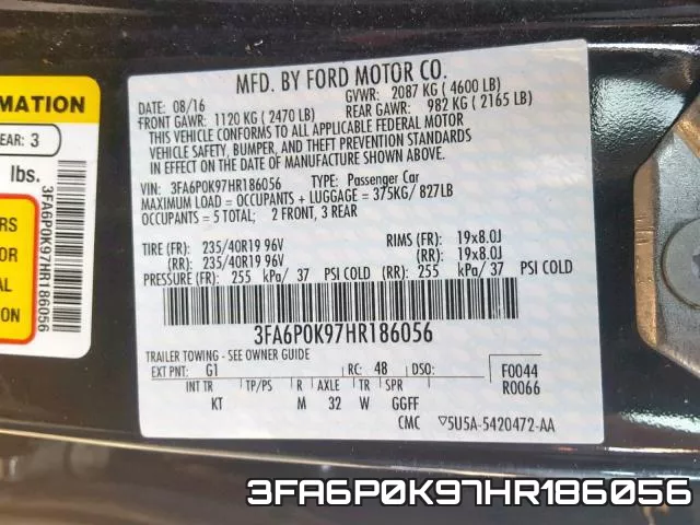 3FA6P0K97HR186056 фото 2