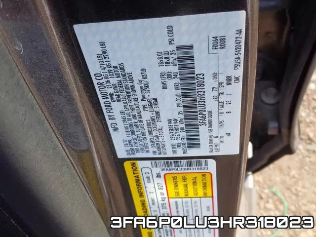 3FA6P0LU3HR318023 фото 2