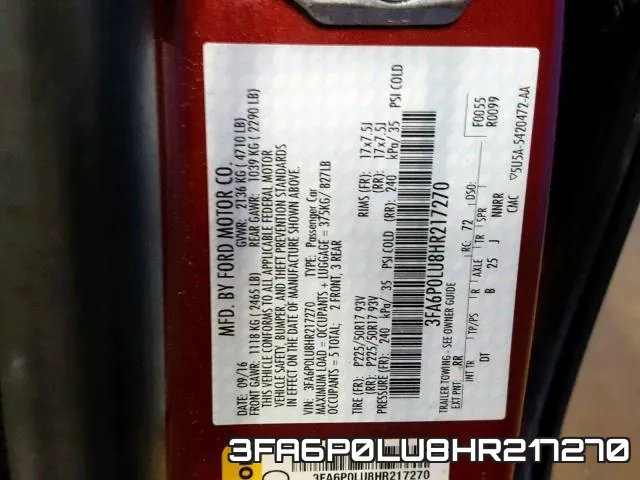 3FA6P0LU8HR217270 фото 2