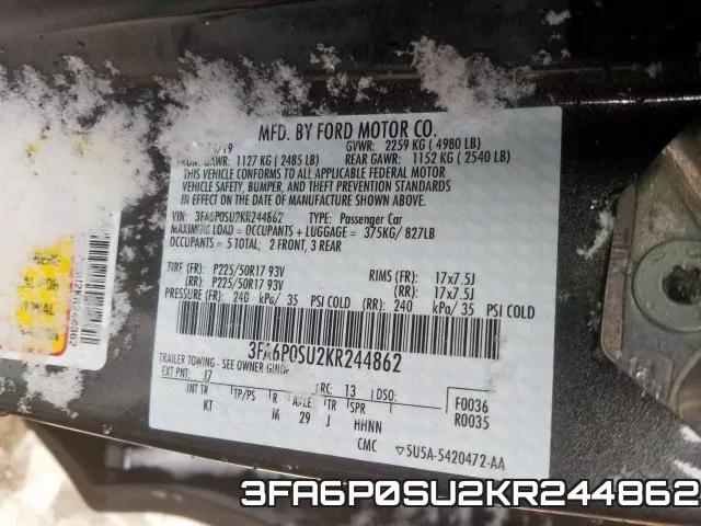 3FA6P0SU2KR244862 фото 2