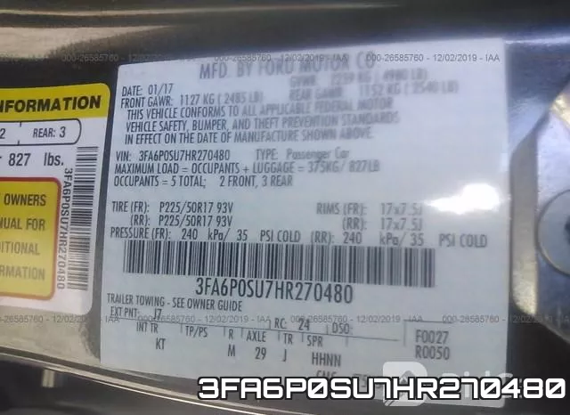 3FA6P0SU7HR270480 фото 9