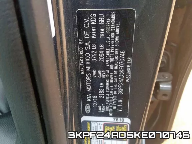 3KPF24AD5KE070746 фото 2