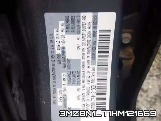 3MZBN1L77HM121669 фото 2