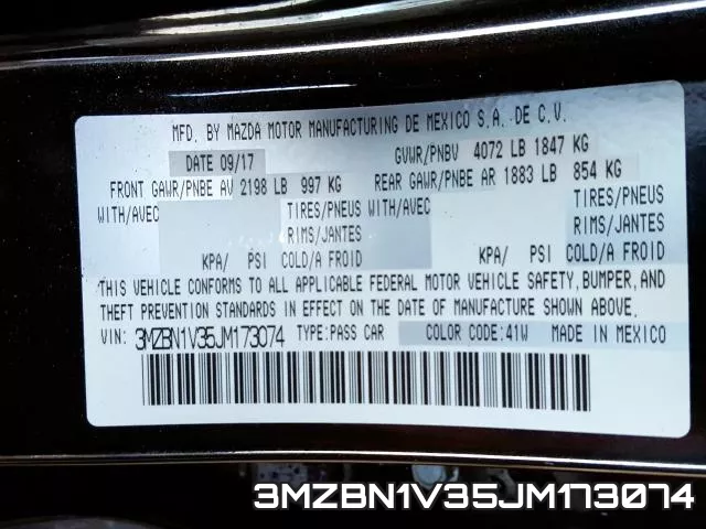 3MZBN1V35JM173074 фото 2