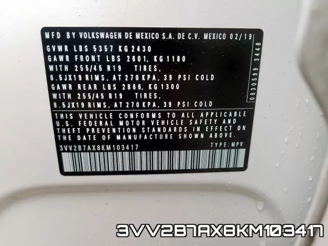 3VV2B7AX8KM103417 фото 2