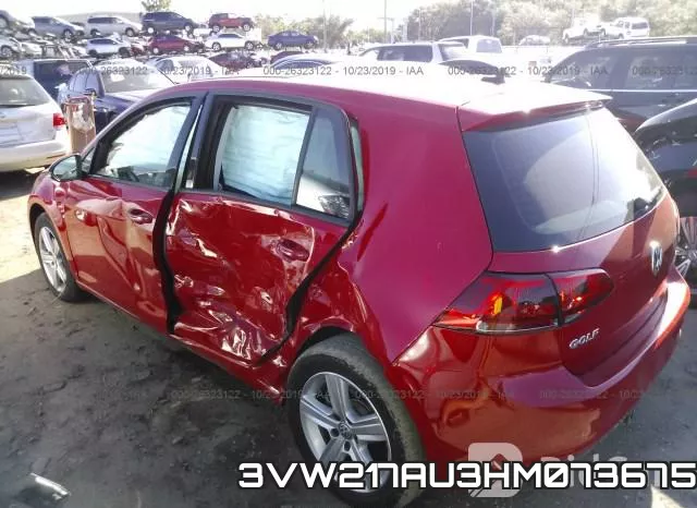 3VW217AU3HM073675 фото 4
