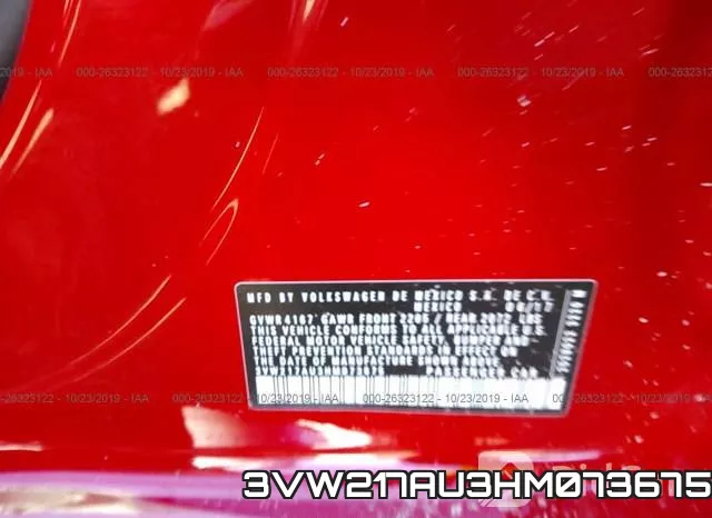 3VW217AU3HM073675 фото 10