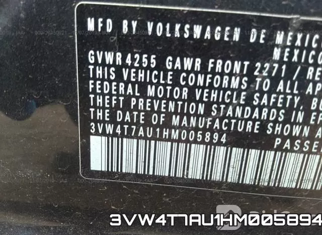 3VW4T7AU1HM005894 фото 10
