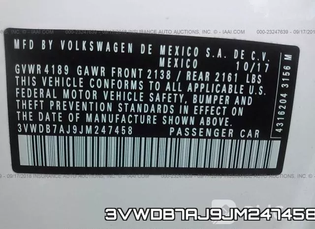 3VWDB7AJ9JM247458 фото 10