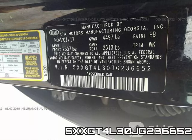 5XXGT4L30JG236652 фото 10