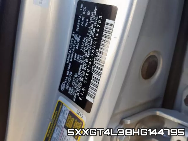 5XXGT4L38HG144795 фото 2