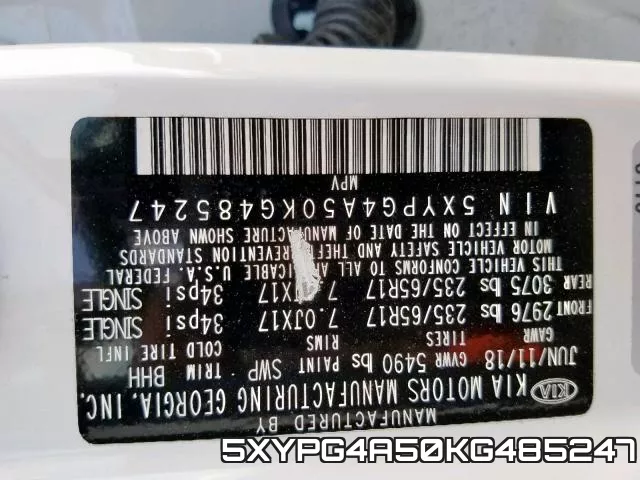 5XYPG4A50KG485247 фото 2