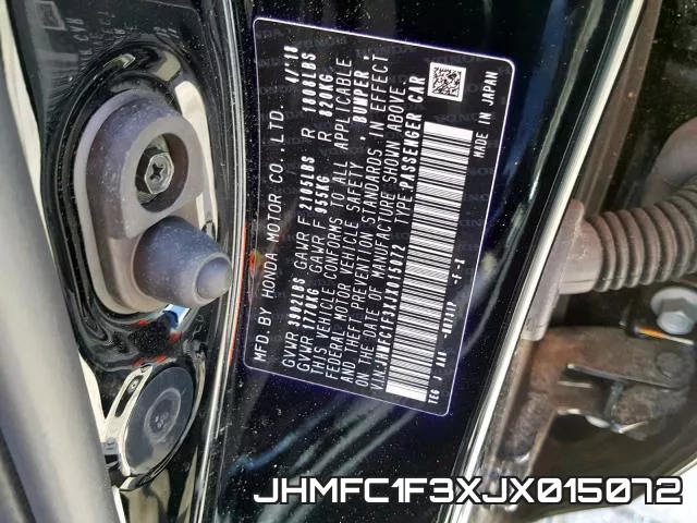JHMFC1F3XJX015072 фото 2