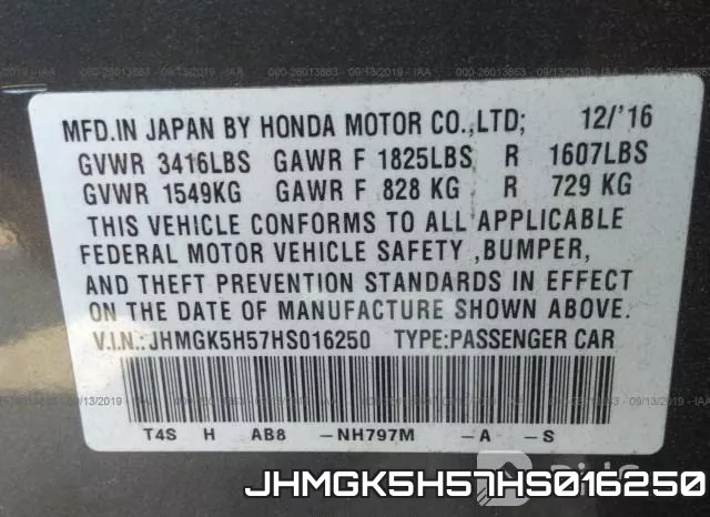 JHMGK5H57HS016250 фото 10