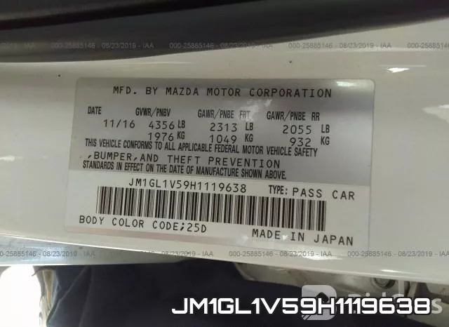 JM1GL1V59H1119638 фото 9