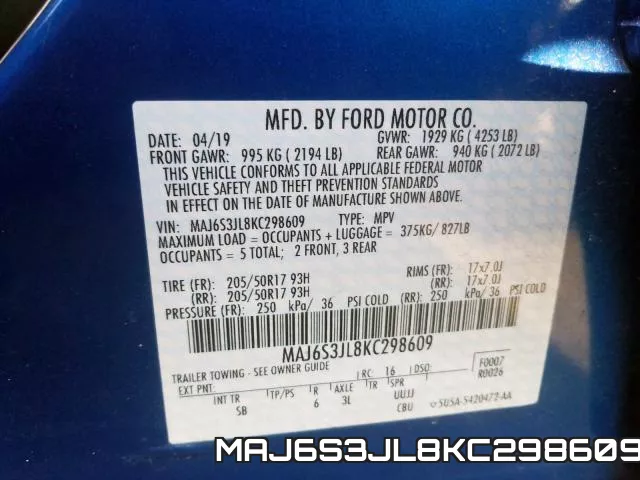 MAJ6S3JL8KC298609 фото 2