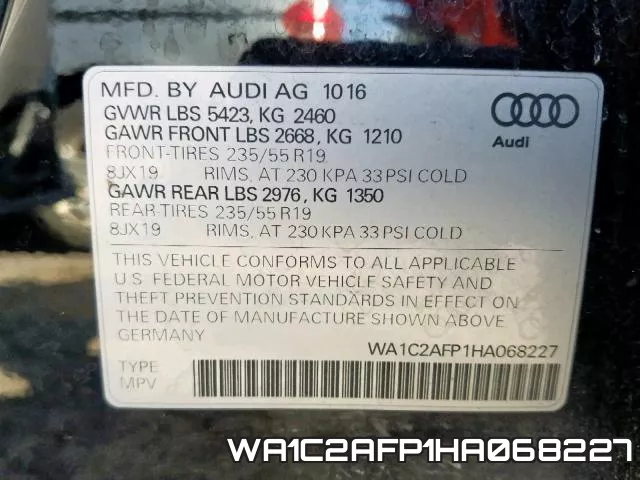 WA1C2AFP1HA068227 фото 2
