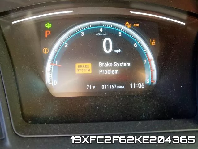 19XFC2F62KE204365 фото 8