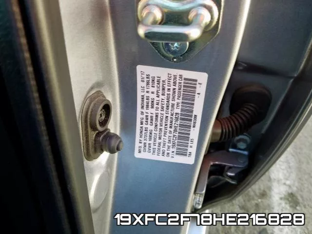 19XFC2F78HE216828 фото 2