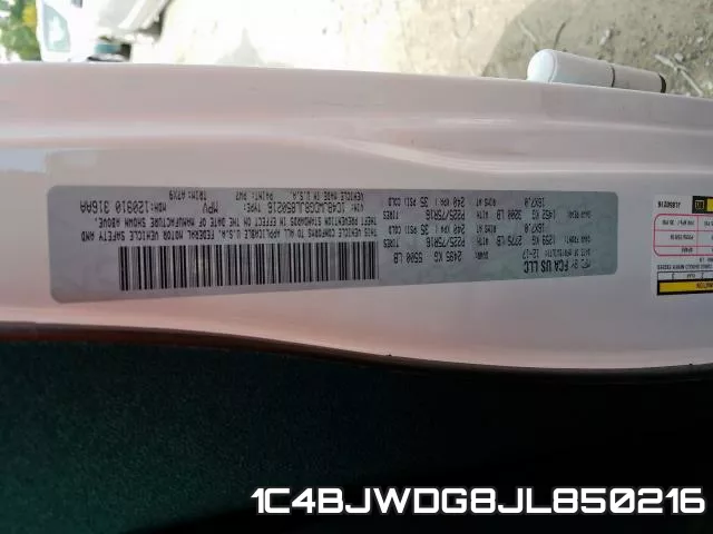 1C4BJWDG8JL850216 фото 2