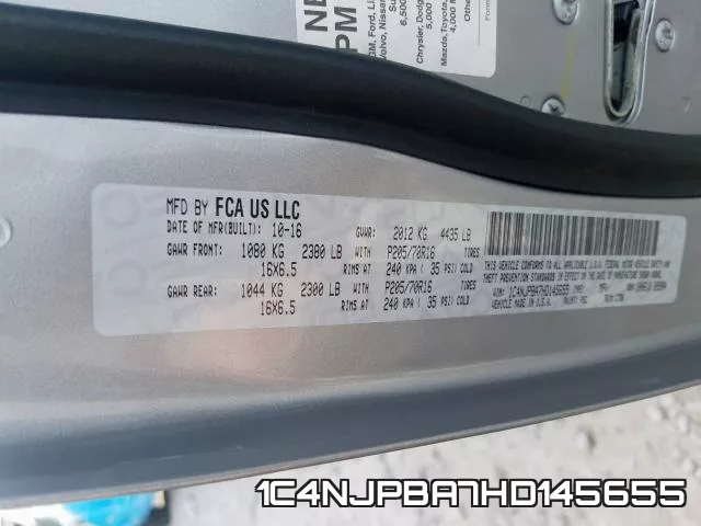 1C4NJPBA7HD145655 фото 2