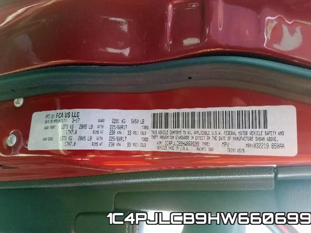 1C4PJLCB9HW660699 фото 2